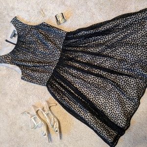 Jessica Howard Evenings Black Polka Dot Dress